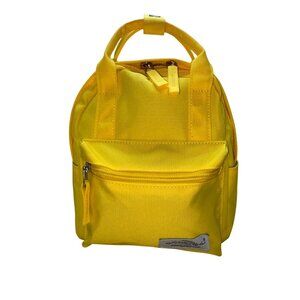HotStyle Yellow Nylon Adjustable Straps Front Zipper Pocket Mini Backpack